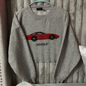 grey cropped aero sweatshirt